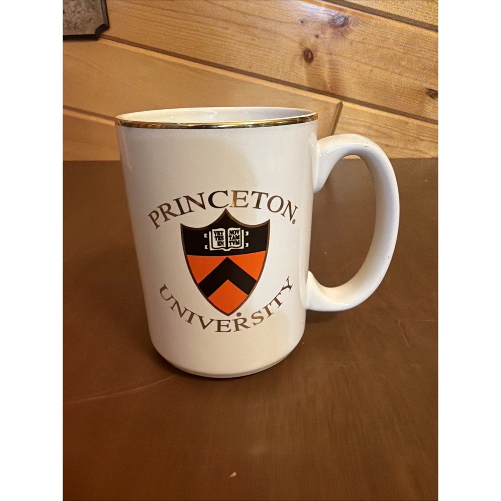 Vintage Princeton University Coffee Tea Cup Mug Gold Rim College Official
